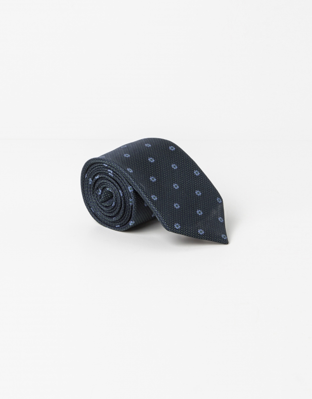 Light blue microprint tie