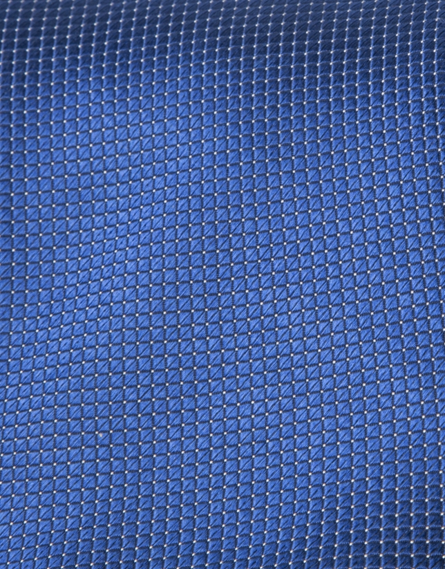 Dark blue microstructure tie