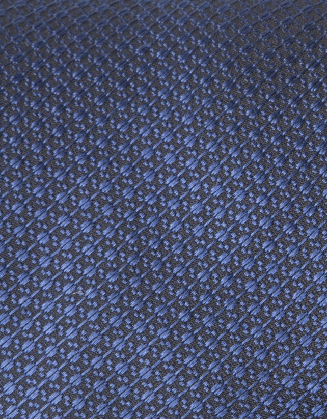 Blue and black microstructure tie