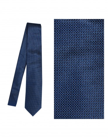Dark blue silk tie