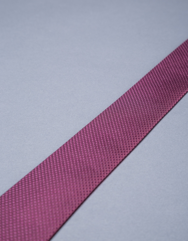 Burgundy micro-print tie 