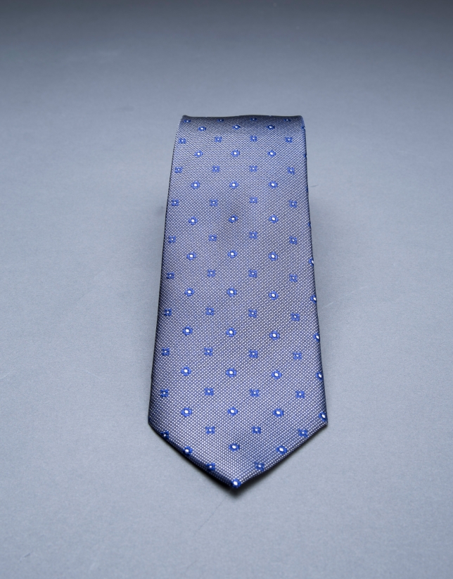 Blue - gray motif tie