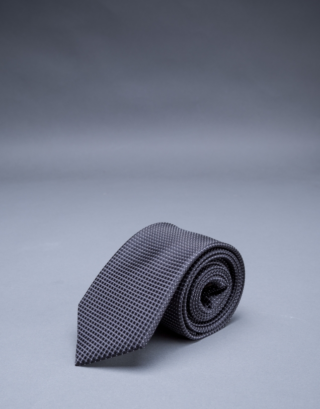 Gray - blue striped tie 