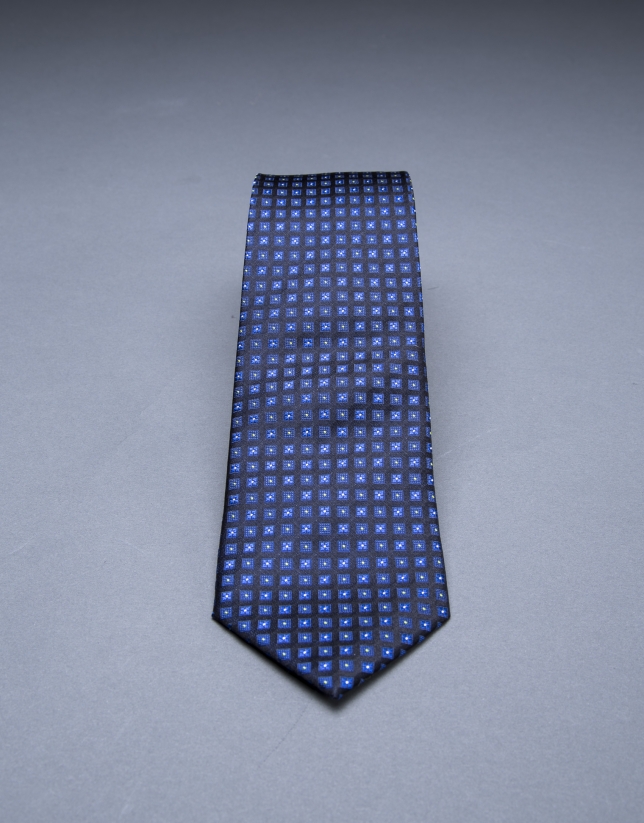 Blue motif tie 