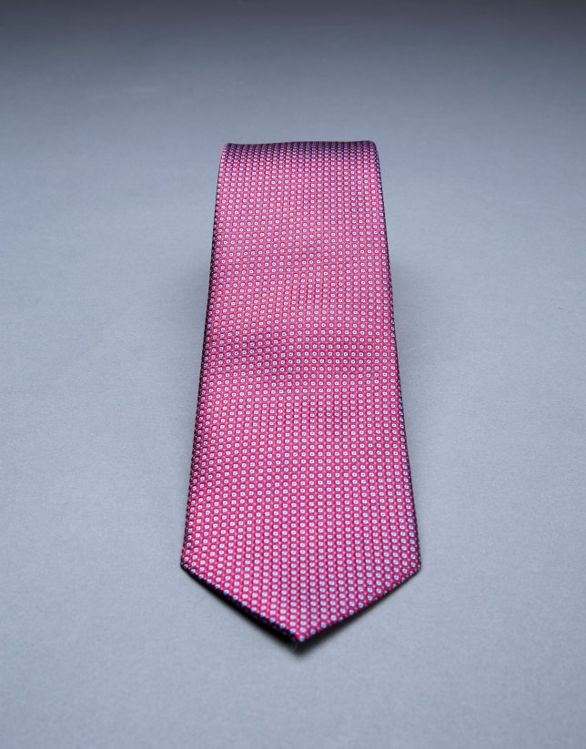 Red micro-print tie