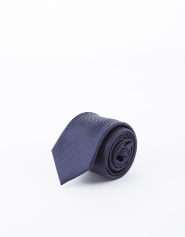 Navy blue microprint tie