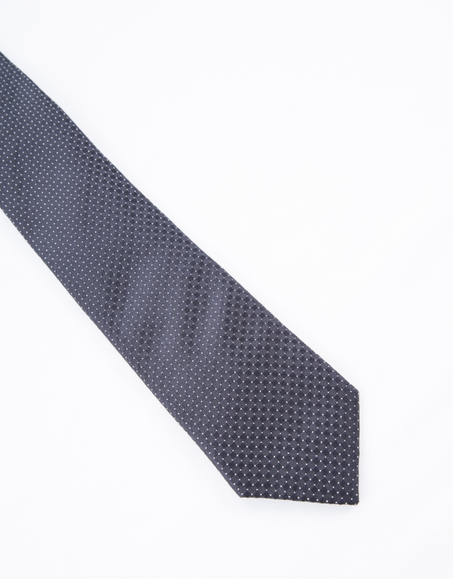 Black tie with motifs