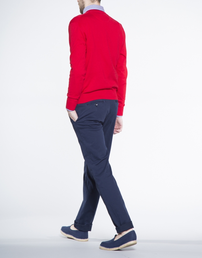 Basic red knit sweater