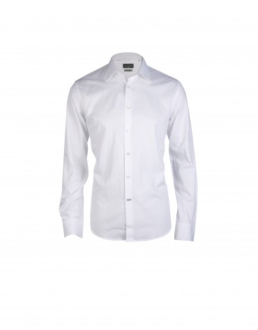 White oxford-cloth formal shirt