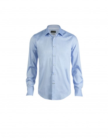Blue oxford-cloth formal shirt