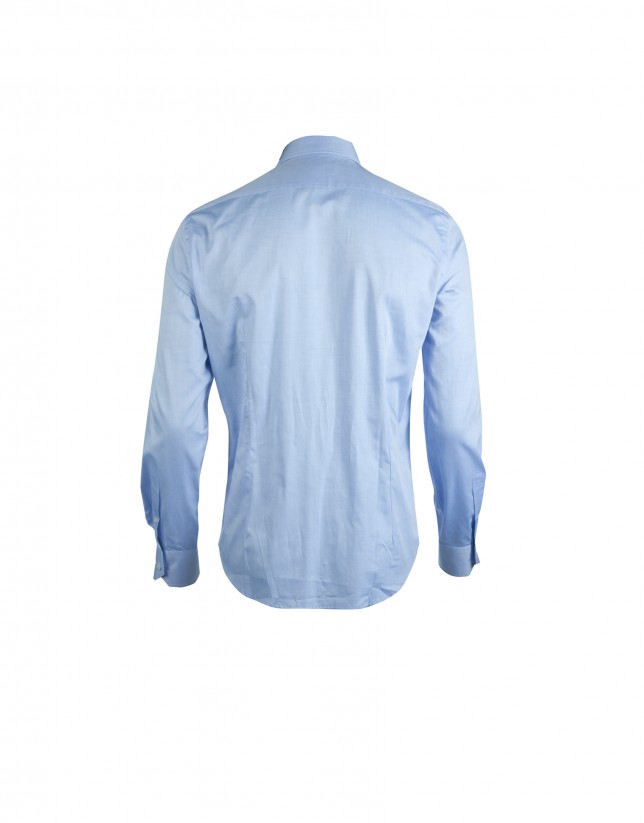 Blue oxford-cloth formal shirt