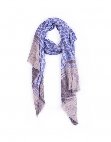 Blue and grey scarf 
