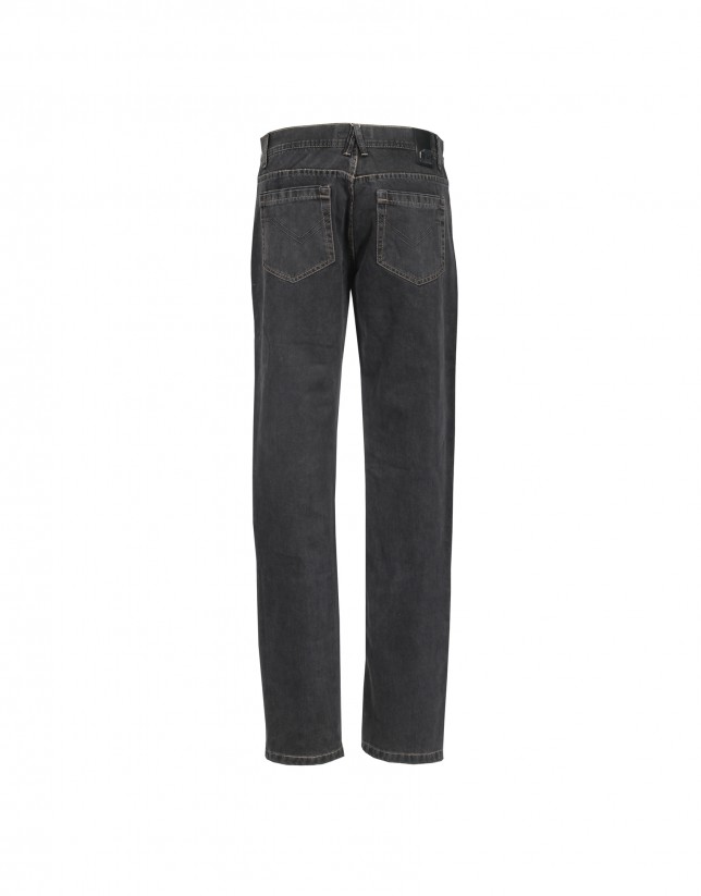 Grey cotton ottoman trousers