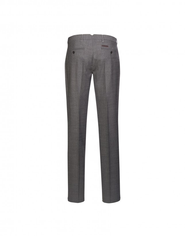 Grey houndstooth semi-formal trousers