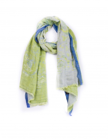 Bright green and blue scarf