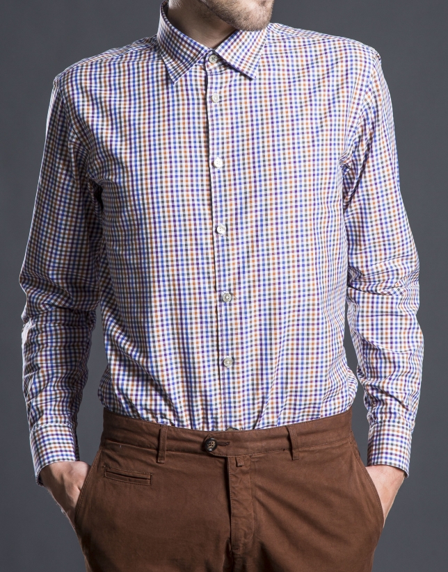 Multi-color checked sports shirt 