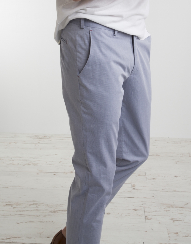Light blue structured chino pants