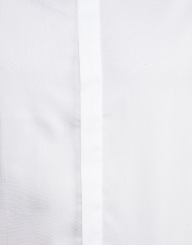 Camisa de vestir microestructura blanca