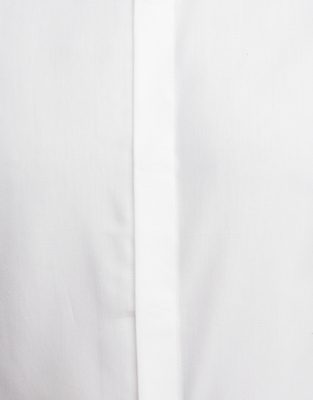 White micro structured dressy shirt