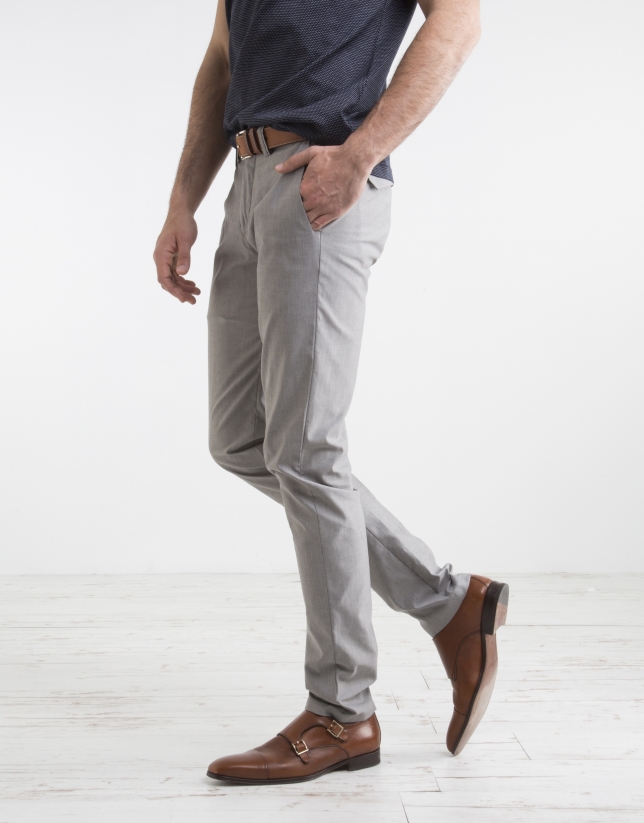 Gray structured sports pants