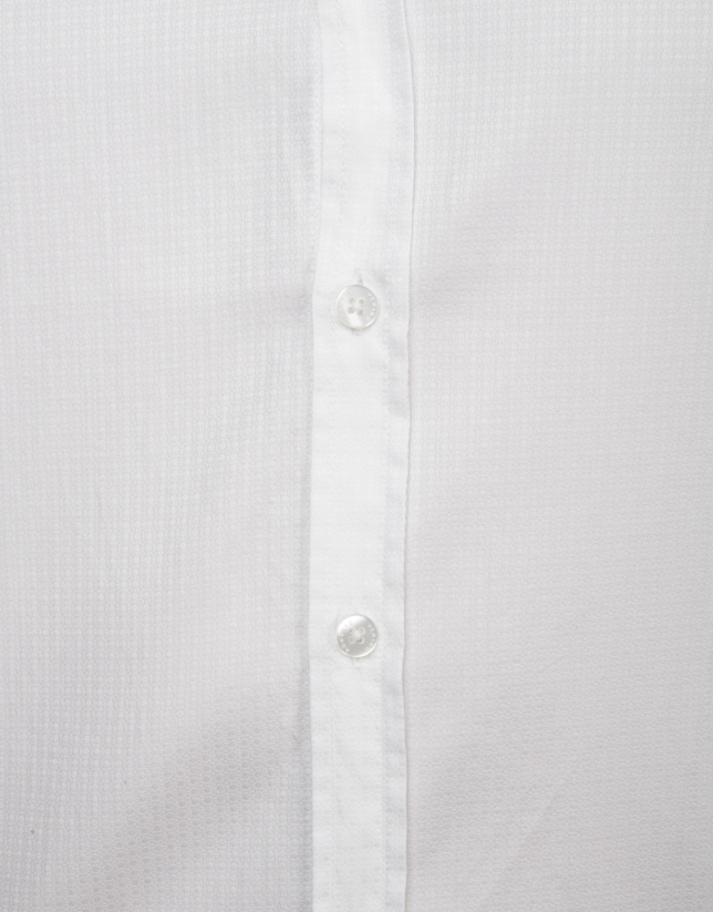 Camisa algodón estampado blanco