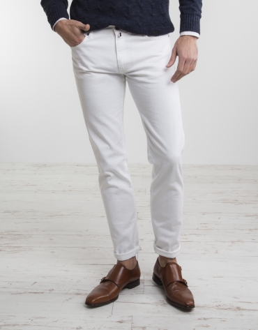 Pantalón cinco bolsillos blanco