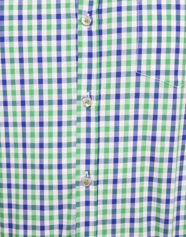 Camisa cuadros verde/marino
