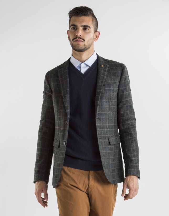 Green checked sport jacket