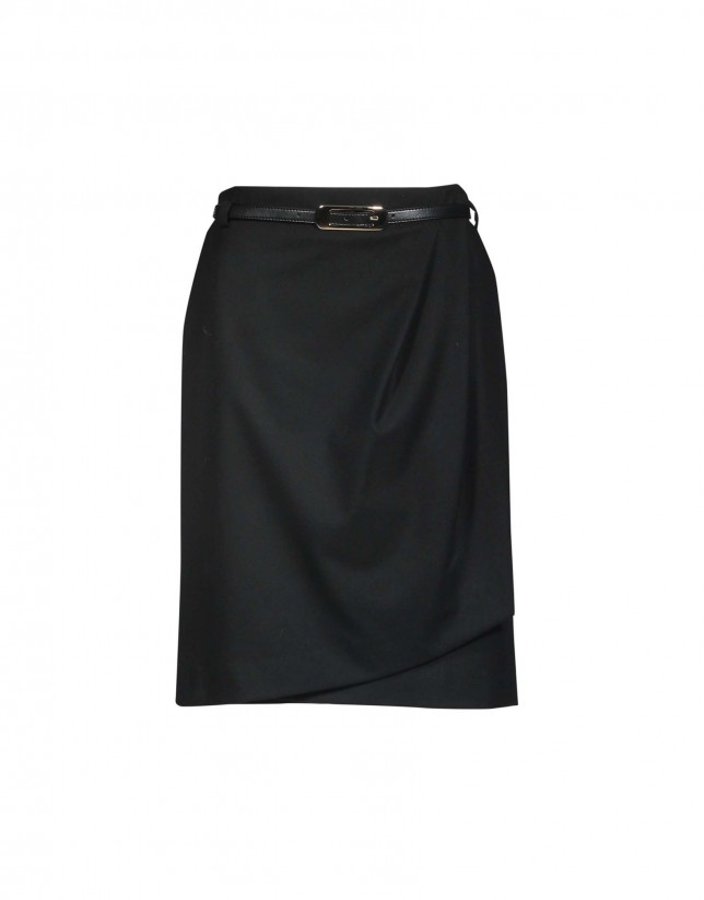 Black wrap skirt