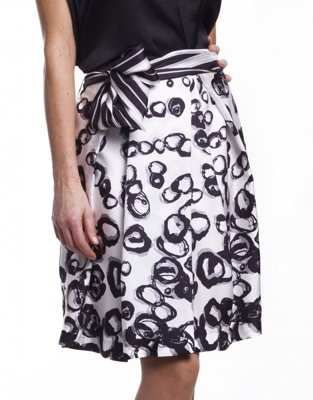Pleated silk skirt  