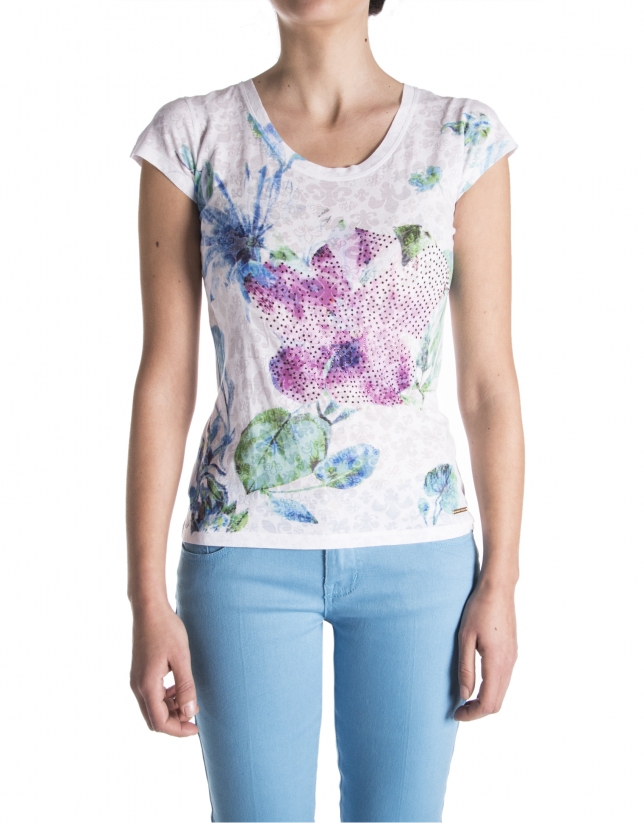 Blue floral t-shirt 