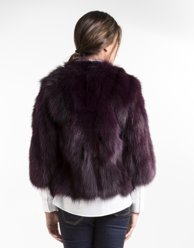 Burgundy fur jacket