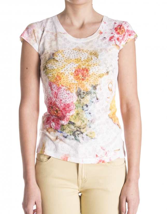 Yellow floral t-shirt 