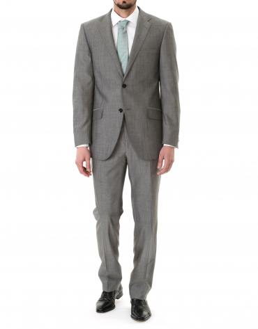 Gray microprint suit