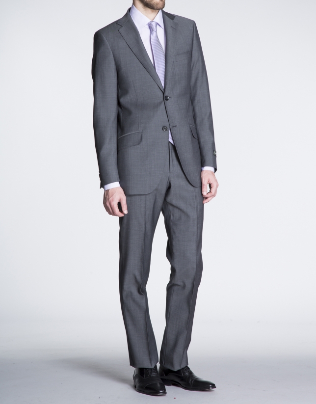 Grey twill suit 