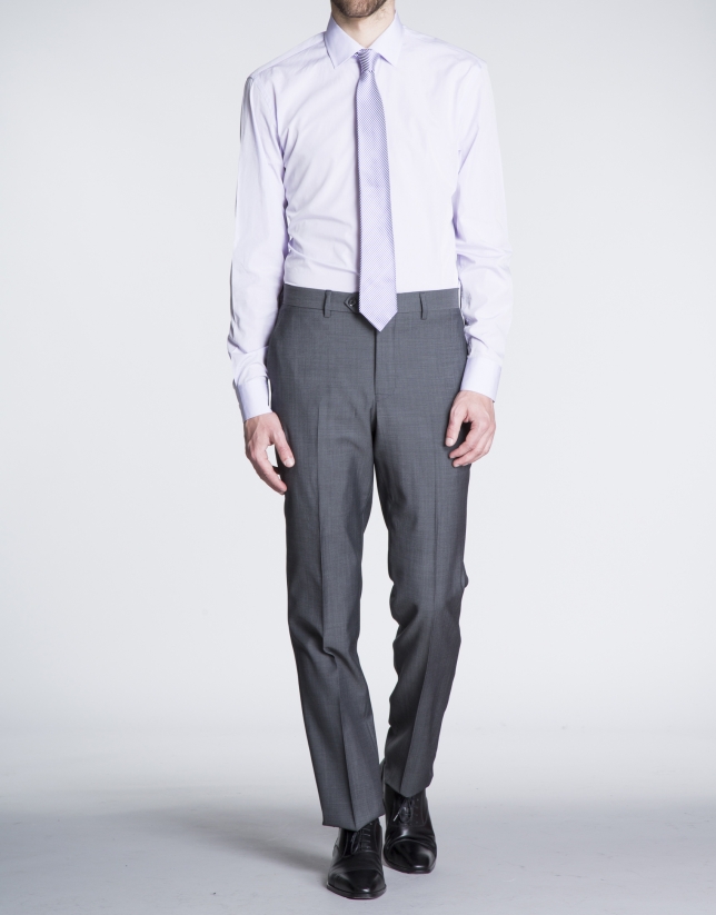 Grey twill suit 