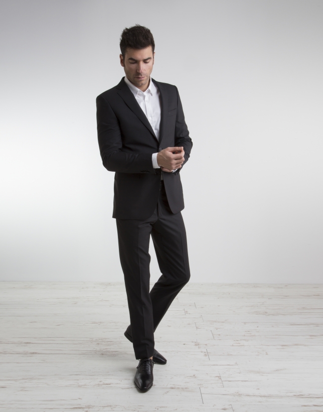 Black cool wool slim fit suit