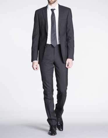 Plain black suit