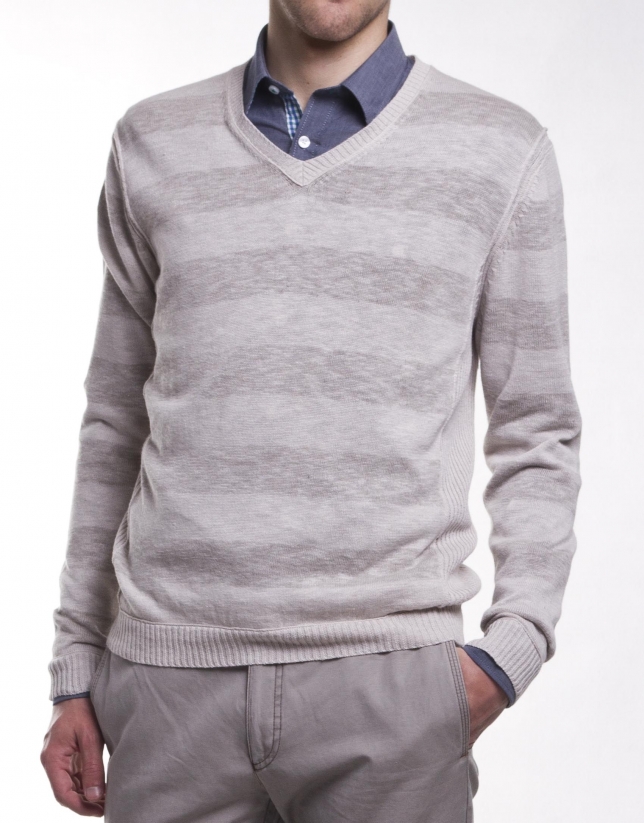 Striped knit sweater 