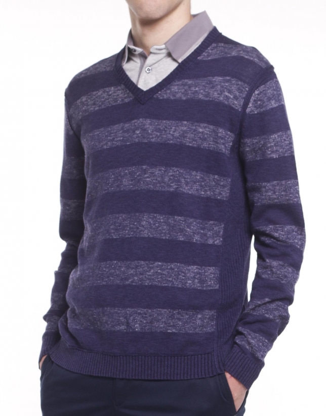 Striped knit sweater 