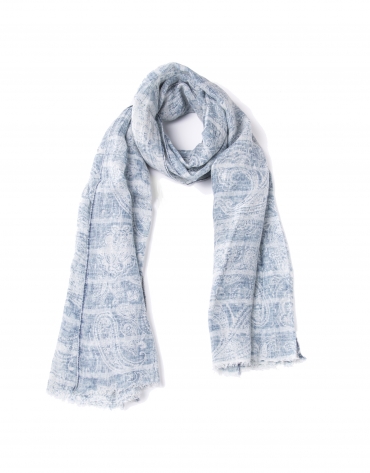 Blue print scarf