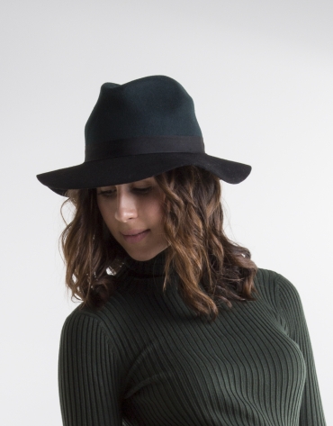 Black and green hat