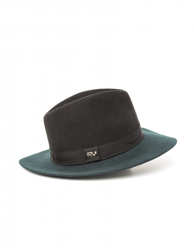 Green and black hat