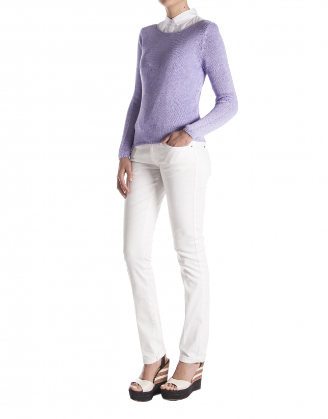 Lavender plain sweater 