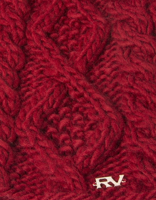 Gorro lana pompon rojo