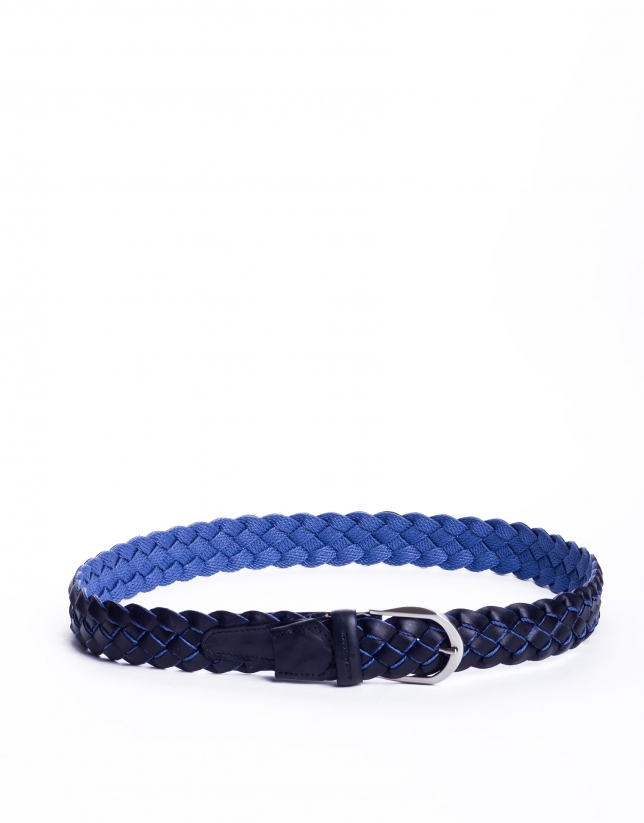 Navy braided belt