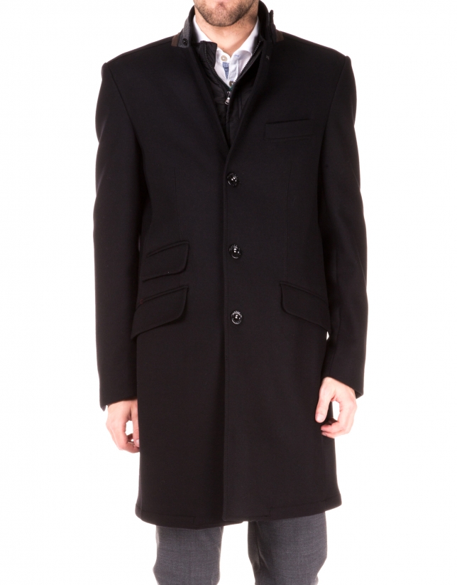 Coat with removable vest 