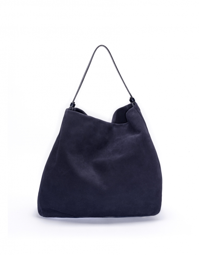 Blue suede hobo cube 