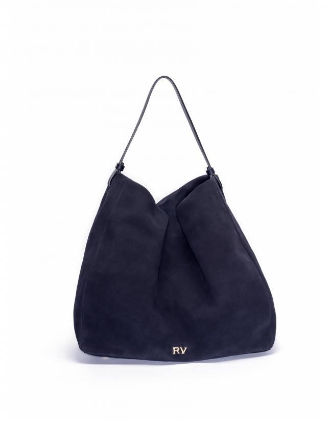 Blue suede hobo cube 