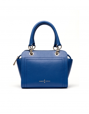 Blue Klein Saffiano leather Romeo mili satchel 